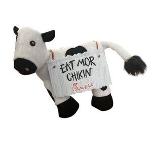 Chick Fil A 2017 5" Tall Plush Cow Eat Mor Chikin